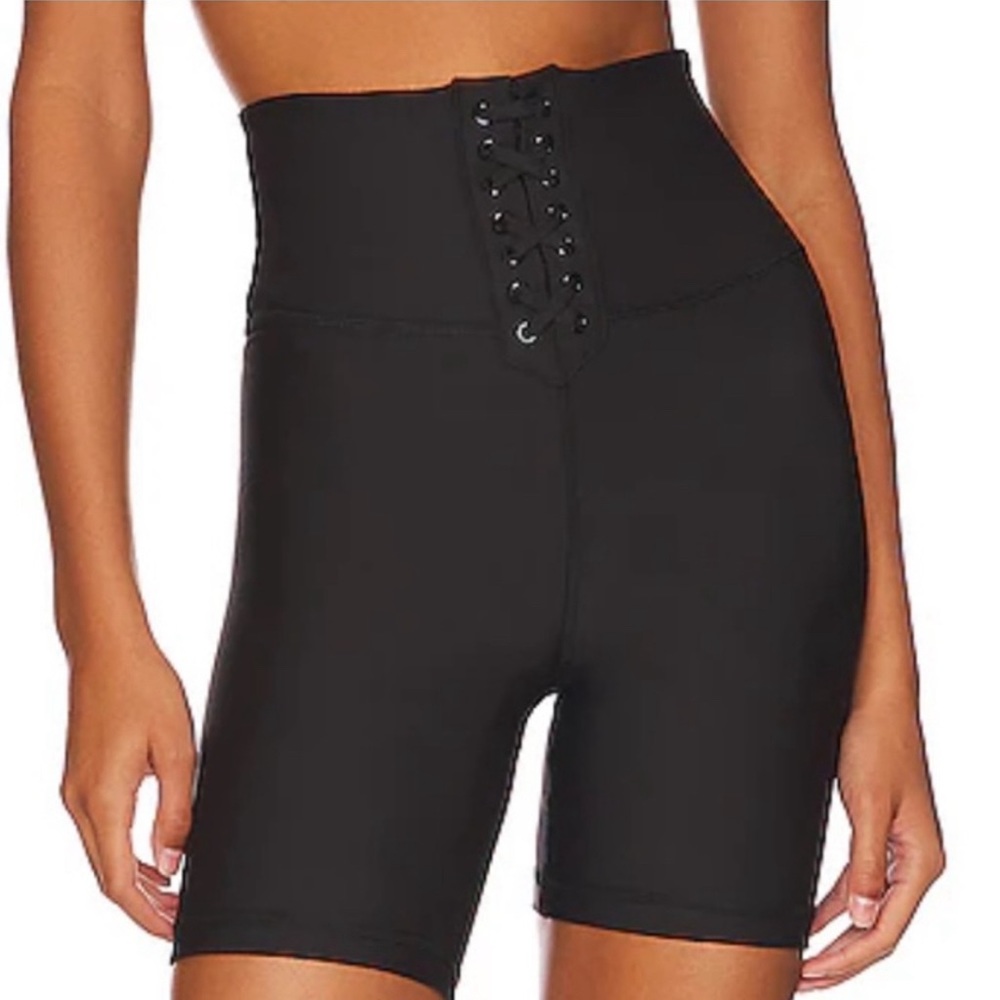 NWT WeWoreWhat (we wore what)Lace Up Biker Shorts Size Small